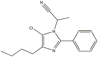 4-Butyl-5-chloro-1-(1-cyanoethyl)-2-phenyl-1H-imidazole 구조식 이미지