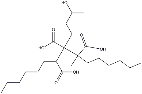 Butane-1,2,3-tricarboxylic acid 2-(3-hydroxybutyl)1,3-dihexyl ester Structure