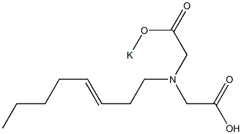 N-[[(Potassiooxy)carbonyl]methyl]-N-(3-octenyl)glycine 구조식 이미지