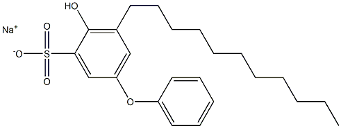 4-Hydroxy-5-undecyl[oxybisbenzene]-3-sulfonic acid sodium salt 구조식 이미지