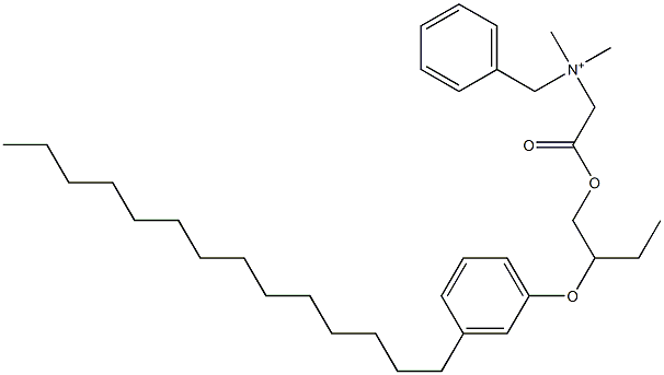 N,N-Dimethyl-N-benzyl-N-[[[2-(3-tetradecylphenyloxy)butyl]oxycarbonyl]methyl]aminium Structure