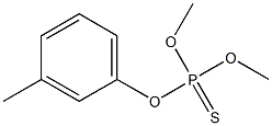 Thiophosphoric acid O,O-dimethyl O-[m-methylphenyl] ester 구조식 이미지