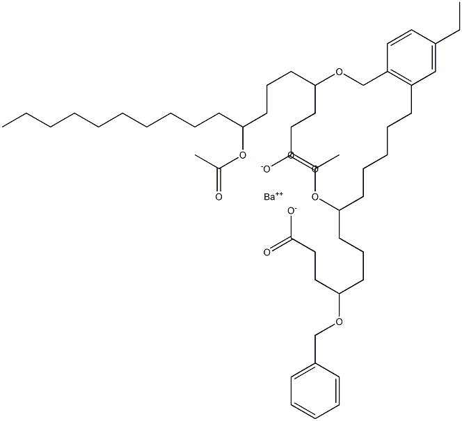 Bis(4-benzyloxy-8-acetyloxystearic acid)barium salt 구조식 이미지