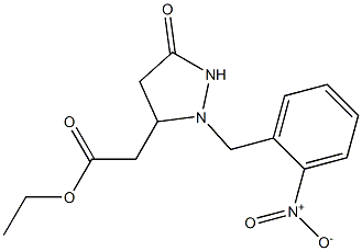 2-(2-Nitrobenzyl)-5-oxopyrazolidine-3-acetic acid ethyl ester Structure