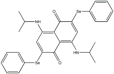 4,8-Bis(isopropylamino)-2,6-bis(phenylseleno)naphthalene-1,5-dione Structure