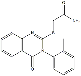 2-(2-Amino-2-oxoethylthio)-3-(2-methylphenyl)-quinazolin-4(3H)-one Structure