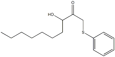 1-(Phenylthio)-3-hydroxydecan-2-one 구조식 이미지