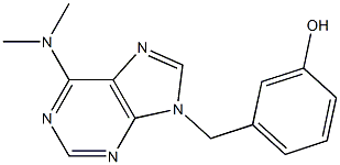 9-(3-Hydroxybenzyl)-N,N-dimethyl-9H-purin-6-amine Structure