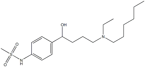 4-(N-Ethylhexylamino)-1-(4-methylsulfonylaminophenyl)-1-butanol 구조식 이미지