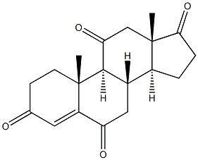 Androst-4-ene-3,6,11,17-tetrone Structure