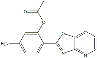 Acetic acid 2-[oxazolo[4,5-b]pyridin-2-yl]-5-aminophenyl ester 구조식 이미지