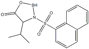 2,3-Dihydro-4-isopropyl-3-[(1-naphtyl)sulfonyl]-1,3,2-oxazaborol-5(4H)-one Structure