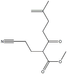 2-(2-Cyanoethyl)-6-methyl-3-oxo-6-heptenoic acid methyl ester Structure