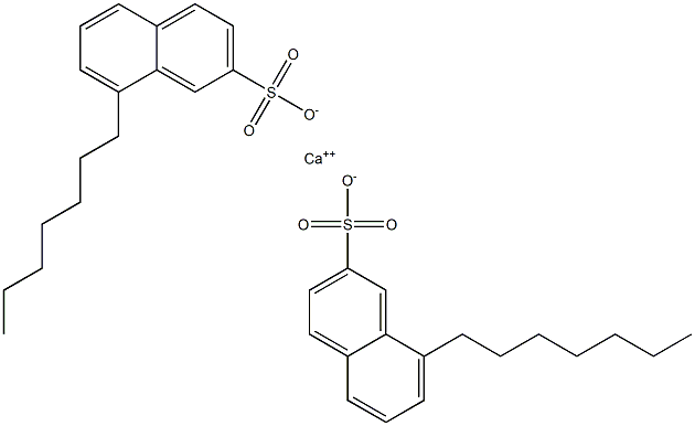 Bis(8-heptyl-2-naphthalenesulfonic acid)calcium salt Structure