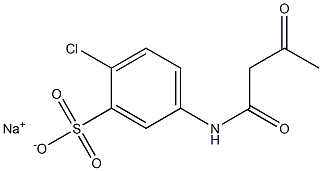 5-(Acetoacetylamino)-2-chlorobenzenesulfonic acid sodium salt Structure