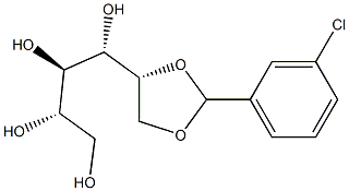 5-O,6-O-(3-Chlorobenzylidene)-D-glucitol 구조식 이미지