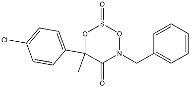 4-Benzyl-6-methyl-6-(4-chlorophenyl)-4H-1,3,2,4-dioxathiazin-5(6H)-one 2-oxide 구조식 이미지