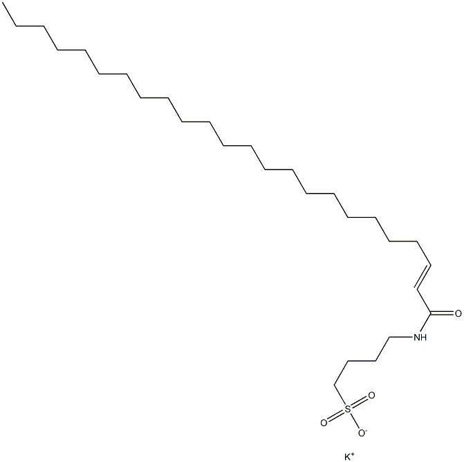 4-[(1-Oxo-2-tetracosen-1-yl)amino]-1-butanesulfonic acid potassium salt 구조식 이미지