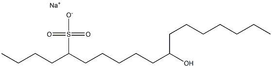 11-Hydroxyoctadecane-5-sulfonic acid sodium salt Structure