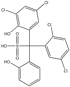 (2,5-Dichlorophenyl)(3,5-dichloro-2-hydroxyphenyl)(2-hydroxyphenyl)methanesulfonic acid 구조식 이미지