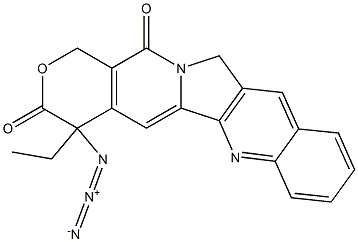 4-Azido-4-ethyl-1H-pyrano[3',4':6,7]indolizino[1,2-b]quinoline-3,14(4H,12H)-dione Structure