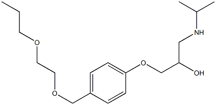 1-[4-[(2-Propoxyethoxy)methyl]phenoxy]-3-(isopropylamino)-2-propanol 구조식 이미지