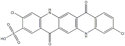 3,10-Dichloro-5,7,12,14-tetrahydro-7,14-dioxoquino[2,3-b]acridine-2-sulfonic acid Structure