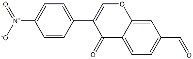 4-Oxo-3-(4-nitrophenyl)-4H-1-benzopyran-7-carbaldehyde 구조식 이미지