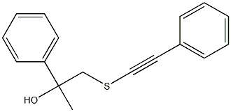 2-Phenyl-3-[(phenylethynyl)thio]propan-2-ol Structure