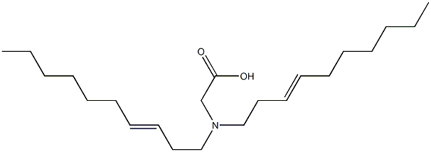 N,N-Di(3-decenyl)aminoacetic acid Structure