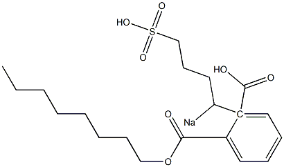 Phthalic acid 1-octyl 2-(1-sodiosulfobutyl) ester Structure