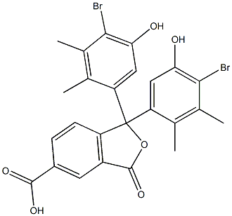 1,1-Bis(4-bromo-5-hydroxy-2,3-dimethylphenyl)-1,3-dihydro-3-oxoisobenzofuran-5-carboxylic acid Structure