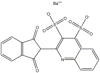 2-(Disulfo-2-quinolyl)-1,3-indanedione barium salt Structure