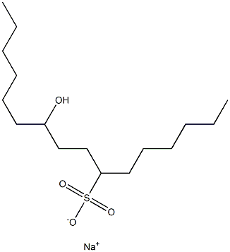 10-Hydroxyhexadecane-7-sulfonic acid sodium salt 구조식 이미지