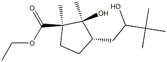 (1R,2S,3S)-2-Hydroxy-3-(2-hydroxy-3,3-dimethylbutyl)-1,2-dimethylcyclopentanecarboxylic acid ethyl ester 구조식 이미지