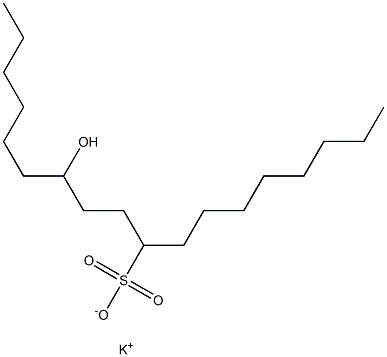 12-Hydroxyoctadecane-9-sulfonic acid potassium salt 구조식 이미지