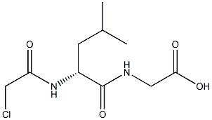 [[[(R)-1-[(Chloroacetyl)amino]-3-methylbutyl]carbonyl]amino]acetic acid Structure