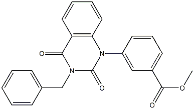 3-[(3-Benzyl-1,2,3,4-tetrahydro-2,4-dioxoquinazolin)-1-yl]benzoic acid methyl ester 구조식 이미지