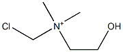 N-Chloromethyl-N,N-dimethyl-2-hydroxyethanaminium 구조식 이미지