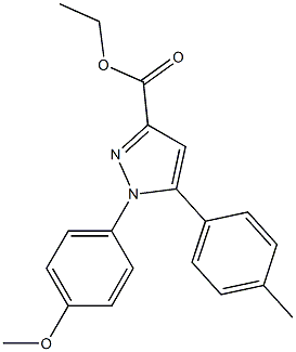 1-(4-Methoxyphenyl)-5-(4-methylphenyl)-1H-pyrazole-3-carboxylic acid ethyl ester Structure