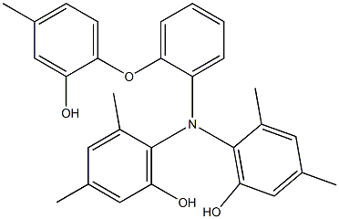 N,N-Bis(6-hydroxy-2,4-dimethylphenyl)-2-(2-hydroxy-4-methylphenoxy)benzenamine 구조식 이미지