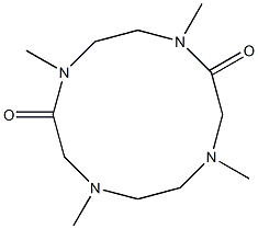 2,5,8,11-Tetramethyl-2,5,8,11-tetraazacyclododecane-1,6-dione Structure