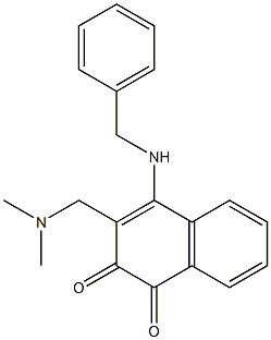 4-[Benzylamino]-3-[(dimethylamino)methyl]naphthalene-1,2-dione 구조식 이미지