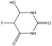 5-Fluoro-6-hydroxyhexahydropyrimidine-2,4-dione 구조식 이미지