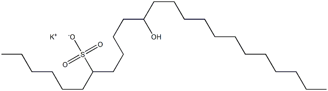 12-Hydroxytetracosane-7-sulfonic acid potassium salt 구조식 이미지