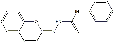4-Phenyl-1-(2H-1-benzopyran-2-ylidene)thiosemicarbazide 구조식 이미지