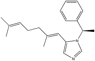 1-[(R)-1-Phenylethyl]-5-[(E)-2,6-dimethyl-1,5-heptadienyl]-1H-imidazole 구조식 이미지