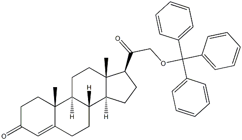 21-(Triphenylmethoxy)pregn-4-ene-3,20-dione Structure