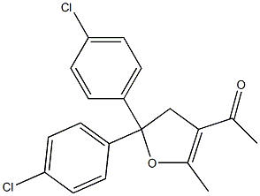 2,2-Di(4-chlorophenyl)-4-acetyl-5-methyl-2,3-dihydrofuran 구조식 이미지