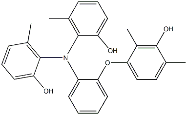 N,N-Bis(2-hydroxy-6-methylphenyl)-2-(3-hydroxy-2,4-dimethylphenoxy)benzenamine Structure